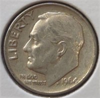 Silver 1964 Roosevelt dime