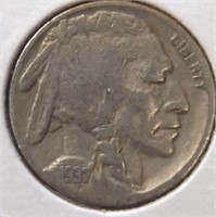 1937S Buffalo nickel
