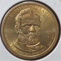 AU  Ulysses S. Grant US presidential $1 coin