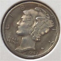 1942 S. Mercury dime