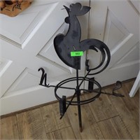 VINTAGE WROUGHT IRON? ROOSTER WEATHER VANE 34"