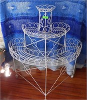 VINTAGE WIRE PLANT STAND 37 x 24 x 42