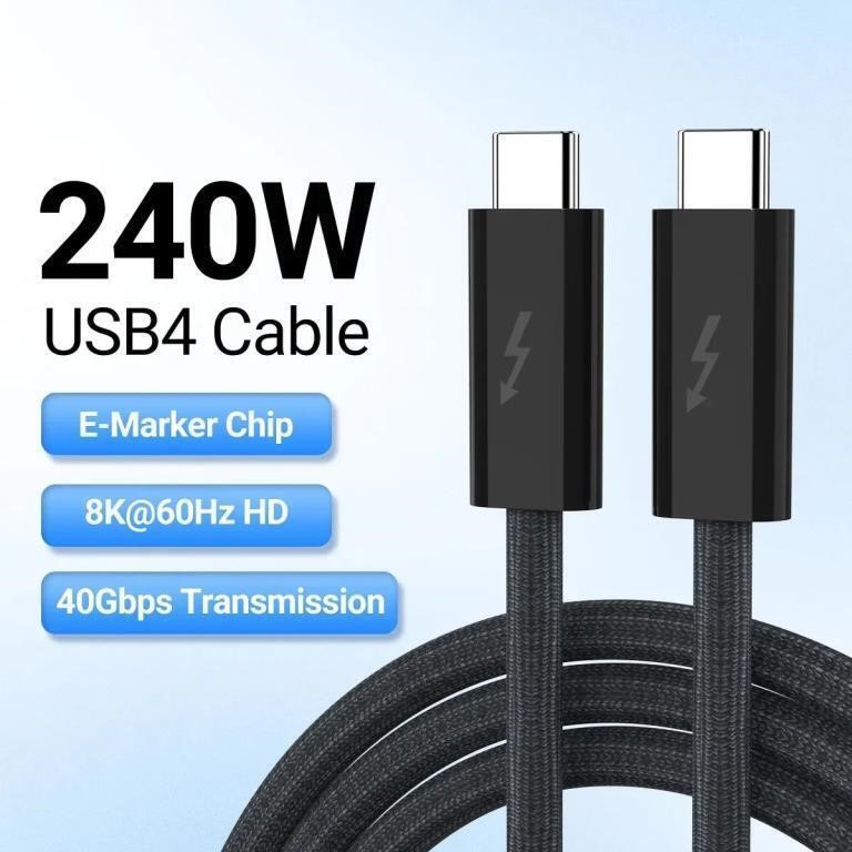 USB 4.0 Type-C Data Cable 240W Fast Charging Cable