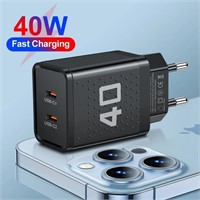 40W 2 Ports USB C Chrager Fast Charger Type C