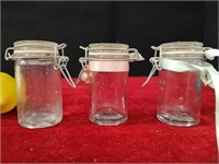 3 Clamp Lid Spice Jars