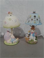 (2) 12" Easter Bunny Lamps