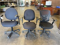 Black Swivel Task Chairs Mismatched