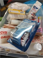 First Aid Tote - Band Aids - Ointment - Tylenol -
