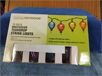 Outdoor Luminary 10 Bulb Tear Drop String