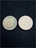1863 & 1864 Indian Head Pennies