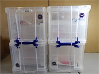 4x Plastic Stack Able Containers