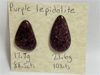 2 Pieces Purple Lepidolite