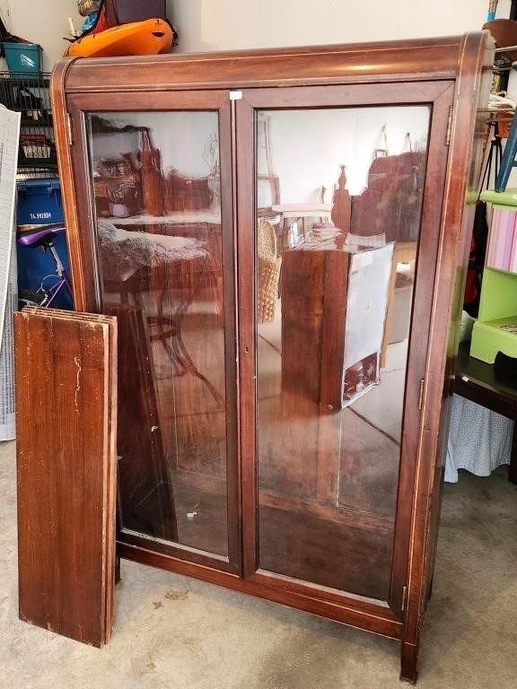 Antique Display Cabinet w/Orig glass