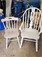 Pair Wood Chairs
