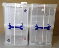 4x Plastic Storage Containers