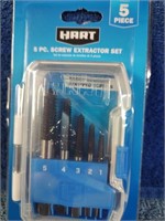 Hart 5 Pc Screw Extractor Set - NIP