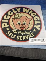 Piggly Wiggly Adhesive Sticker - 8" - NIP