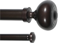 1 Double Curtain Rod with Urm Finials - 48'to 84'