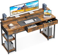 ODK 63 Desk with Shelves & Monitor Stand