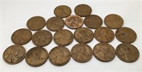 19 1930s Wheat Pennies