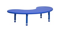 *Half Moon Blue Plastic Classroom Activity Table