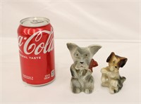 2 Vintage Ceramic Made In Japan Dog Figurines