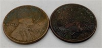 Penny lot- 1890 Indian Head & 1937 Wheat penny