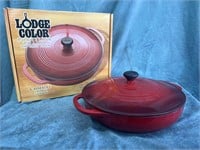 Lodge Red Cast Iron Dutch Oven with Lid