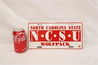 North Carolina State Wolfpack License Plate