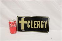 Clergy License Plate