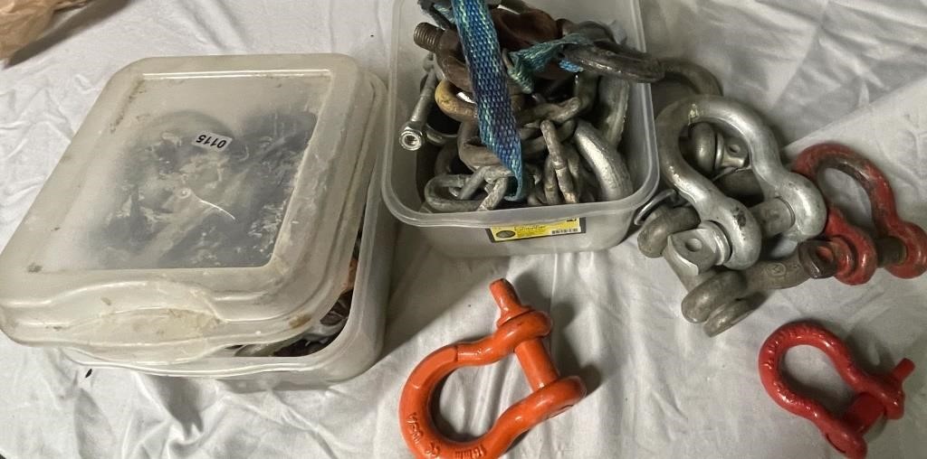 Large Lot of Shackles and Hooks