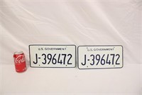 2 U.S Government License Plates, Unused #2