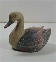Vintage Hand Craved and Painted Wooden Duck