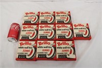 10 NOS Brillo White Wall Tire Jumbo Cleaning Pads