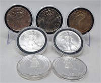 5 Silver Eagles (1990, (4) ’94); (2) .999 Silver