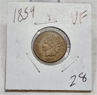 1859 Cent VF