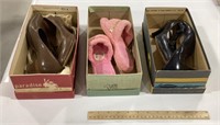 2 pairs of heels w/ slippers, size 5