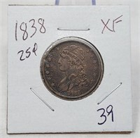 1838 Quarter XF