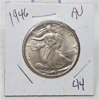 1946 Half Dollar AU