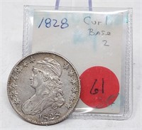 1828 (Curl Base 2) Half Dollar XF