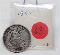 1857 Half Dollar XF (Cleaned/Scratches)
