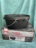 Cast Iron 12 Quart Oval Roaster / Fryer with Lid