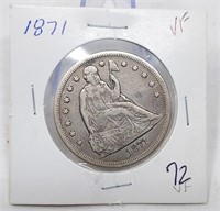 1871 Silver Dollar VF