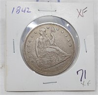 1842 Silver Dollar XF