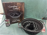 Carolina Cooker Cast Iron Fluted Bundt Cake Pan