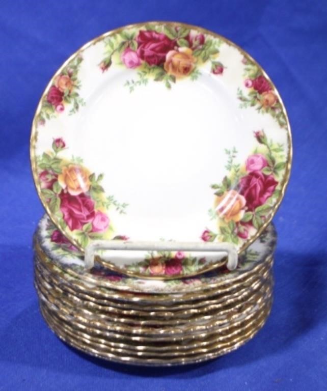 Royal Albert "Old Country Roses" 13 Pc  Plates