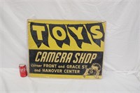 Vintage Wilmington NC Camera Shop Paper Sign
