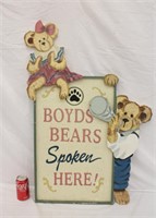 Boyds Bears Wooden Ad Sign ~ 35" x 25"