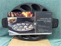 Outset Grillware Cast Iron Oyster Grill Pan