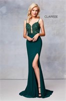 Forest Green Clarisse Dress 3805 Sz 8